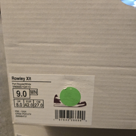 Vans Rowley XLT Mens Port Royale Red And White Y2k Chunky New 122025 - Picture 7 of 8